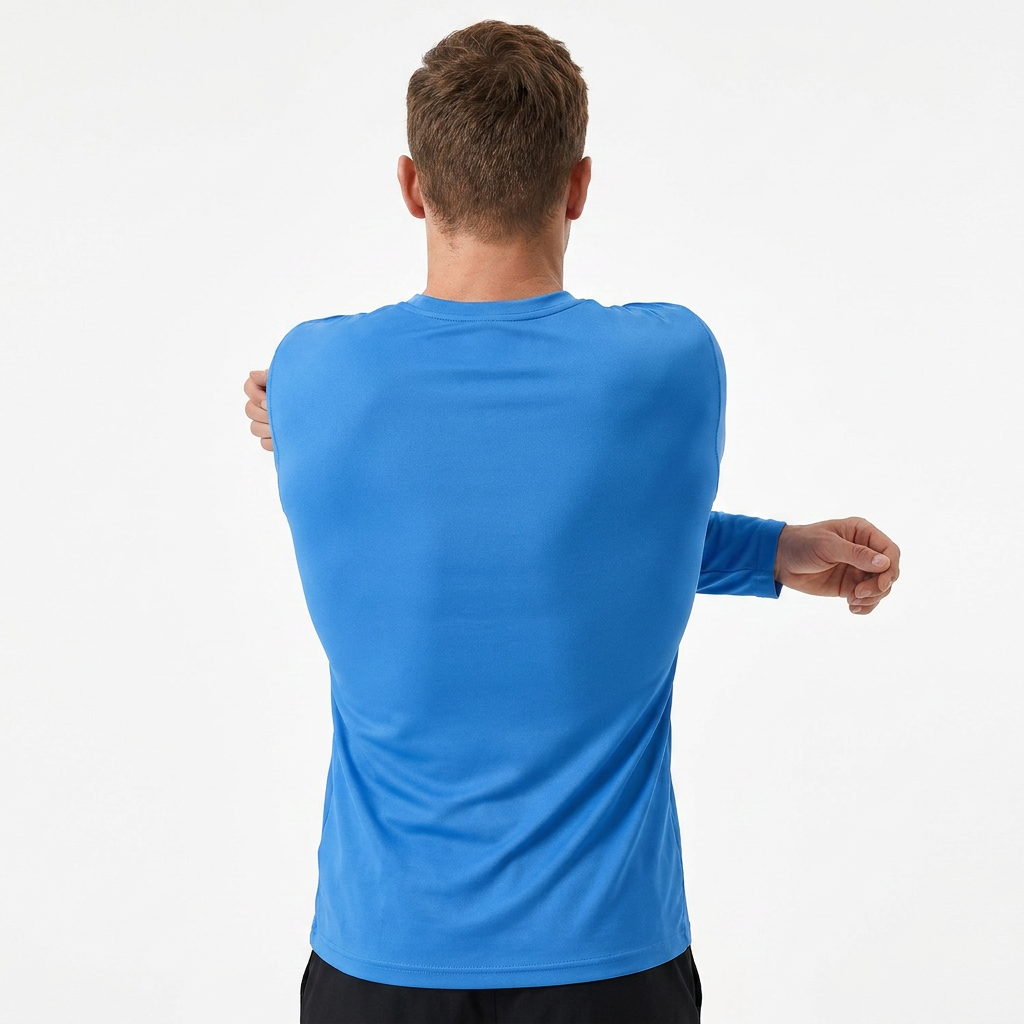 ZBORIBER Men's Quick Dry UPF 50+ UV Sun Protection Moisture Wicking Long Sleeve T-Shirt for Casual Workout,Sizes S-3XL,Royal