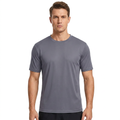 ZBORIBER Men's Quick-Dry Fit Gym Wicking Athletic Workout Short-Sleeve T-Shirts Sizes S-3XL,Titanium