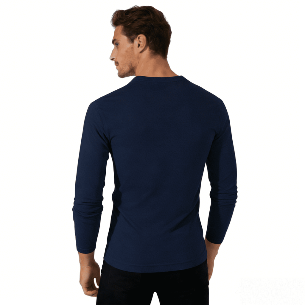 ZBORIBER Men's Quick Dry UPF 50+ UV Sun Protection Moisture Wicking Long Sleeve T-Shirt for Casual Workout,Sizes S-3XL,Navy