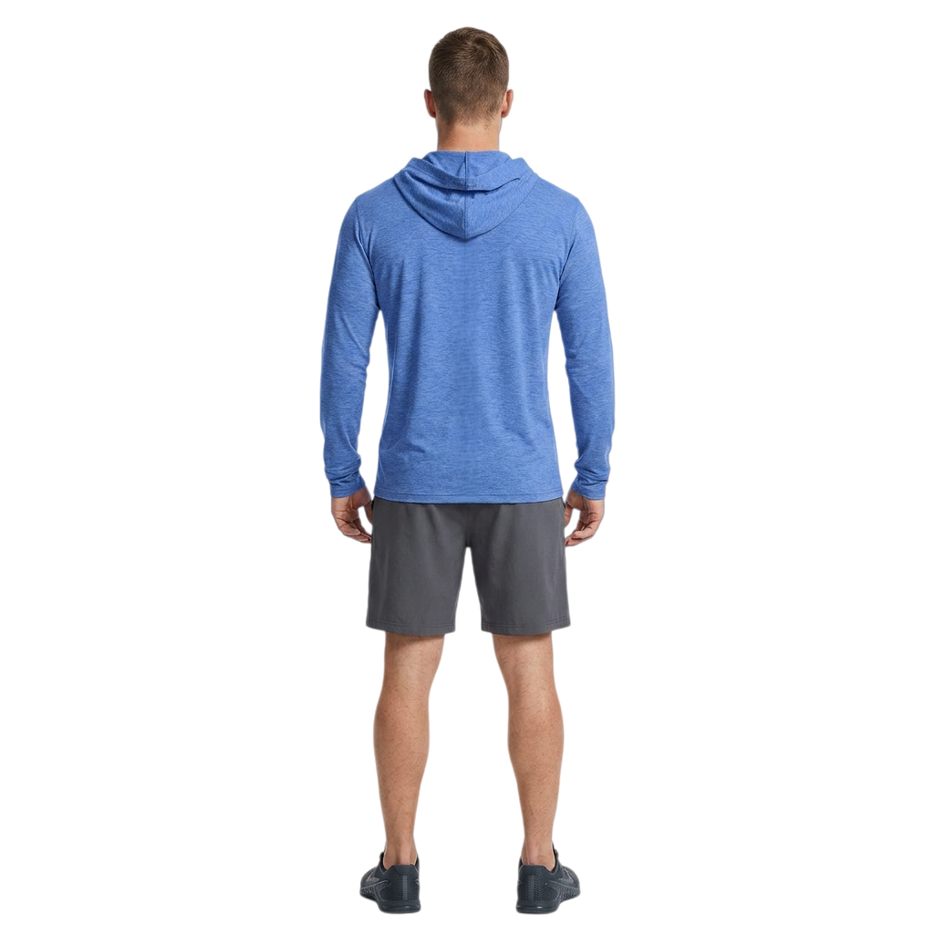 ZBORIBER Men's Quick Dry UPF 50+ UV Sun Protection Moisture Wicking Long Sleeve T-Shirt for Casual Workout,Sizes S-3XL,Highlighter Chambray