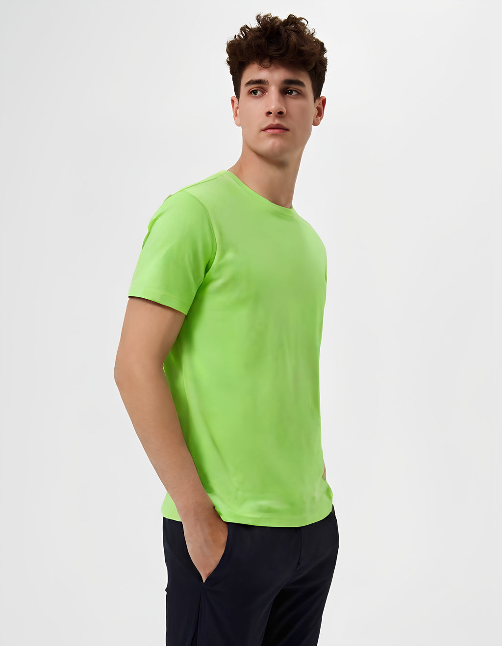 ZBORIBER Men's Quick-Dry Crew Neck T-Shirts 5-Pack, Moisture Wicking, Sizes S-3XL