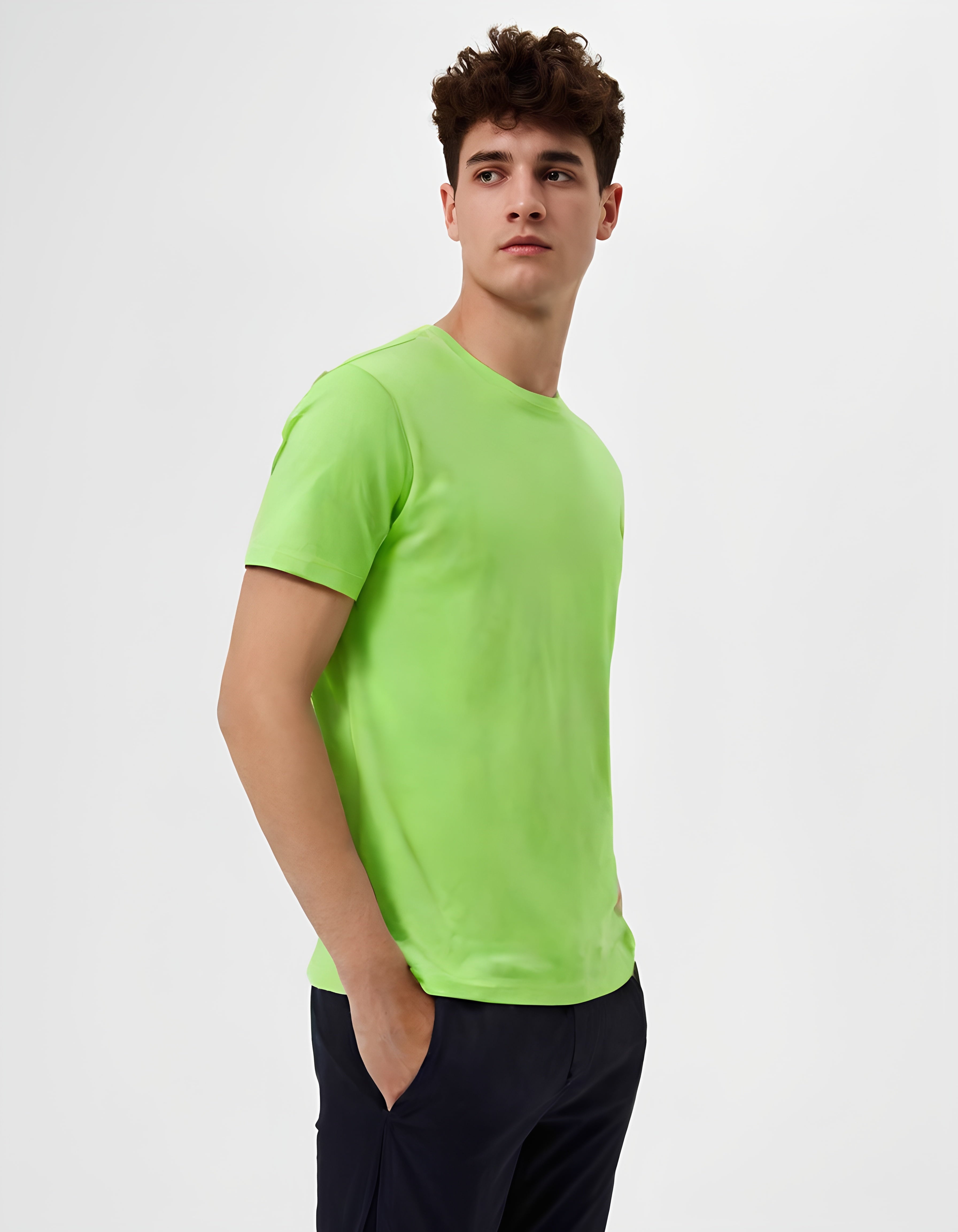 ZBORIBER Men's Quick-Dry Crew Neck T-Shirts 5-Pack, Moisture Wicking, Sizes S-3XL