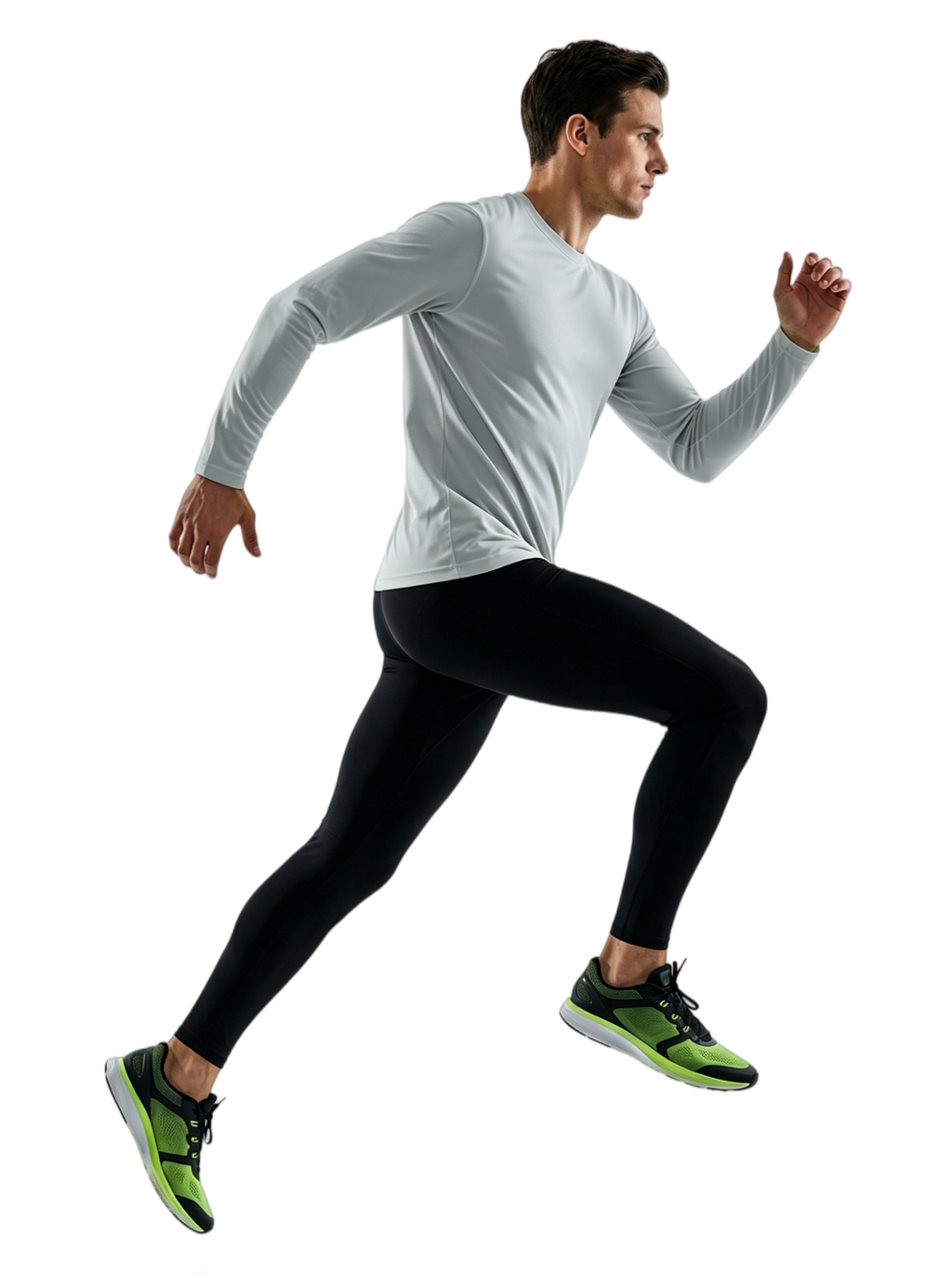 ZBORIBER Men's Quick Dry UPF 50+ UV Sun Protection Moisture Wicking Long Sleeve T-Shirt for Casual Workout,Sizes S-3XL,Silver