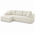 108-Inch L-Shaped Chenille Cloud Sectional Sofa with Chaise, No Assembly, Beige