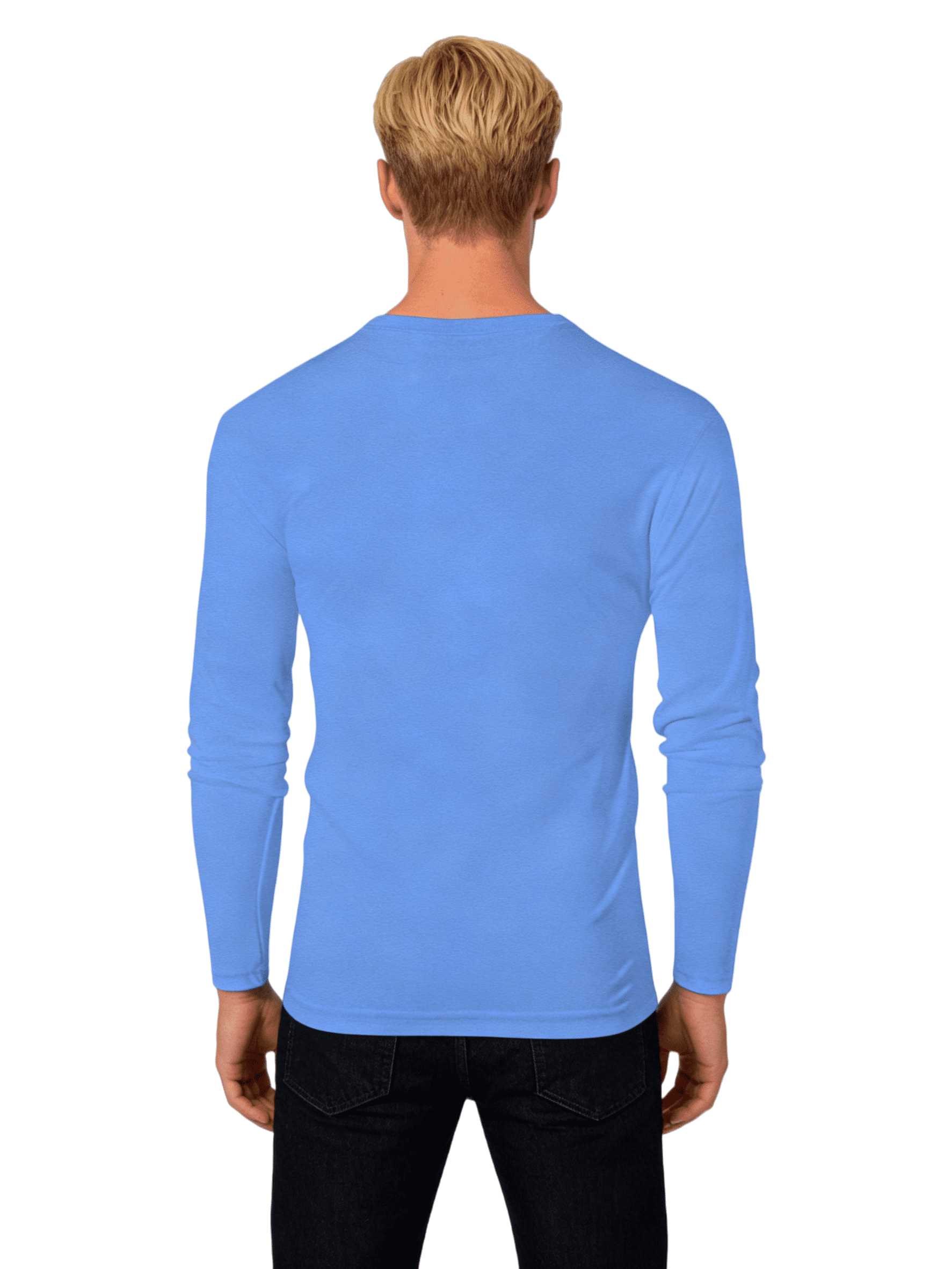 ZBORIBER Men's Quick Dry UPF 50+ UV Sun Protection Moisture Wicking Long Sleeve T-Shirt for Casual Workout,Sizes S-3XL,Highlighter Chambray