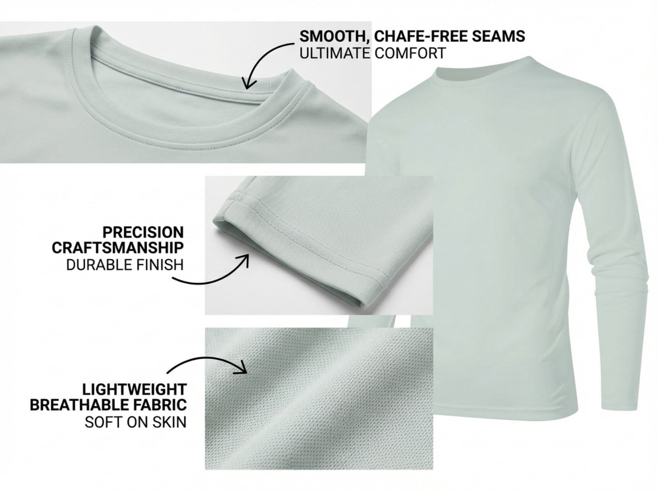ZBORIBER Men's Quick Dry UPF 50+ UV Sun Protection Moisture Wicking Long Sleeve T-Shirt for Casual Workout,Sizes S-3XL,Silver