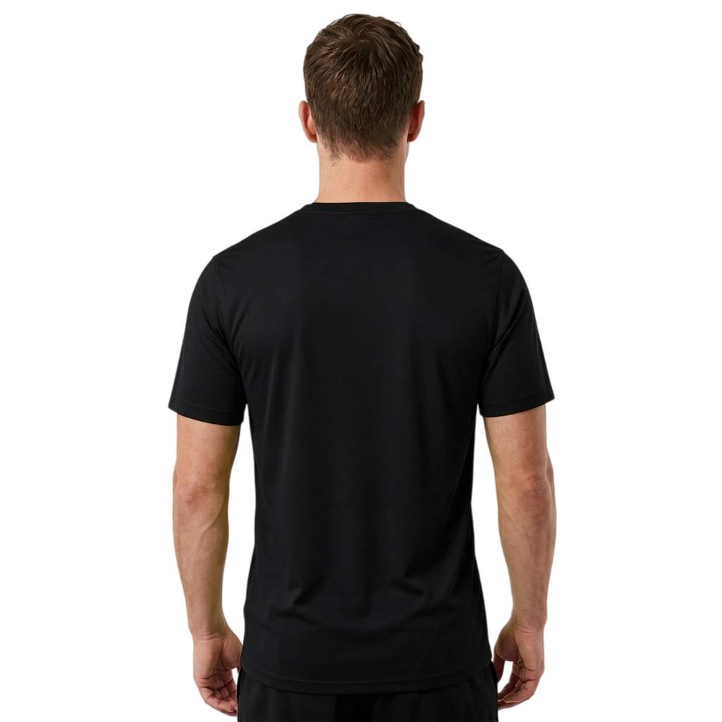 ZBORIBER Men's Quick-Dry Fit Gym Wicking Athletic Workout Short-Sleeve T-Shirts Sizes S-3XL,Black