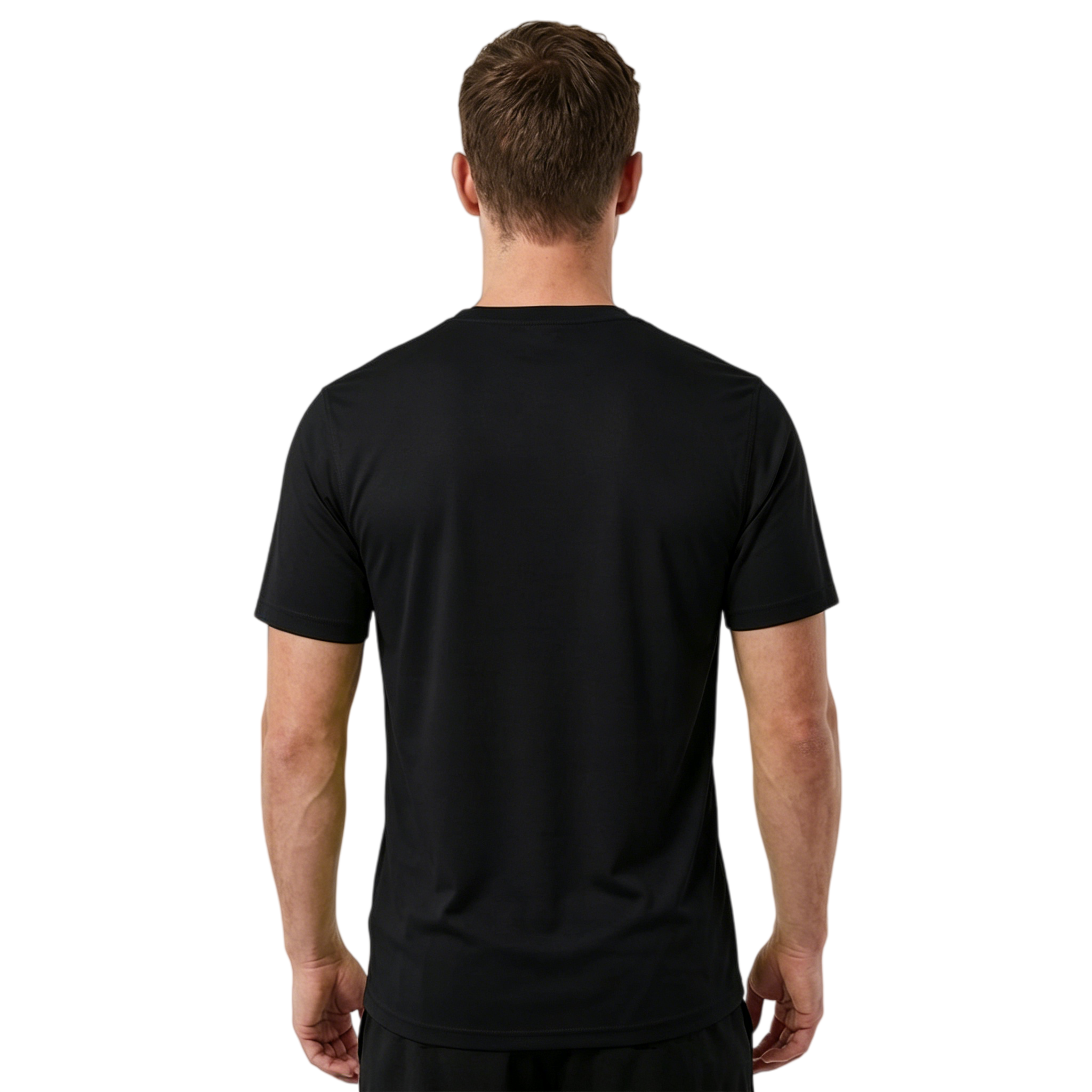 ZBORIBER Men's Quick-Dry Fit Gym Wicking Athletic Workout Short-Sleeve T-Shirts Sizes S-3XL,Black