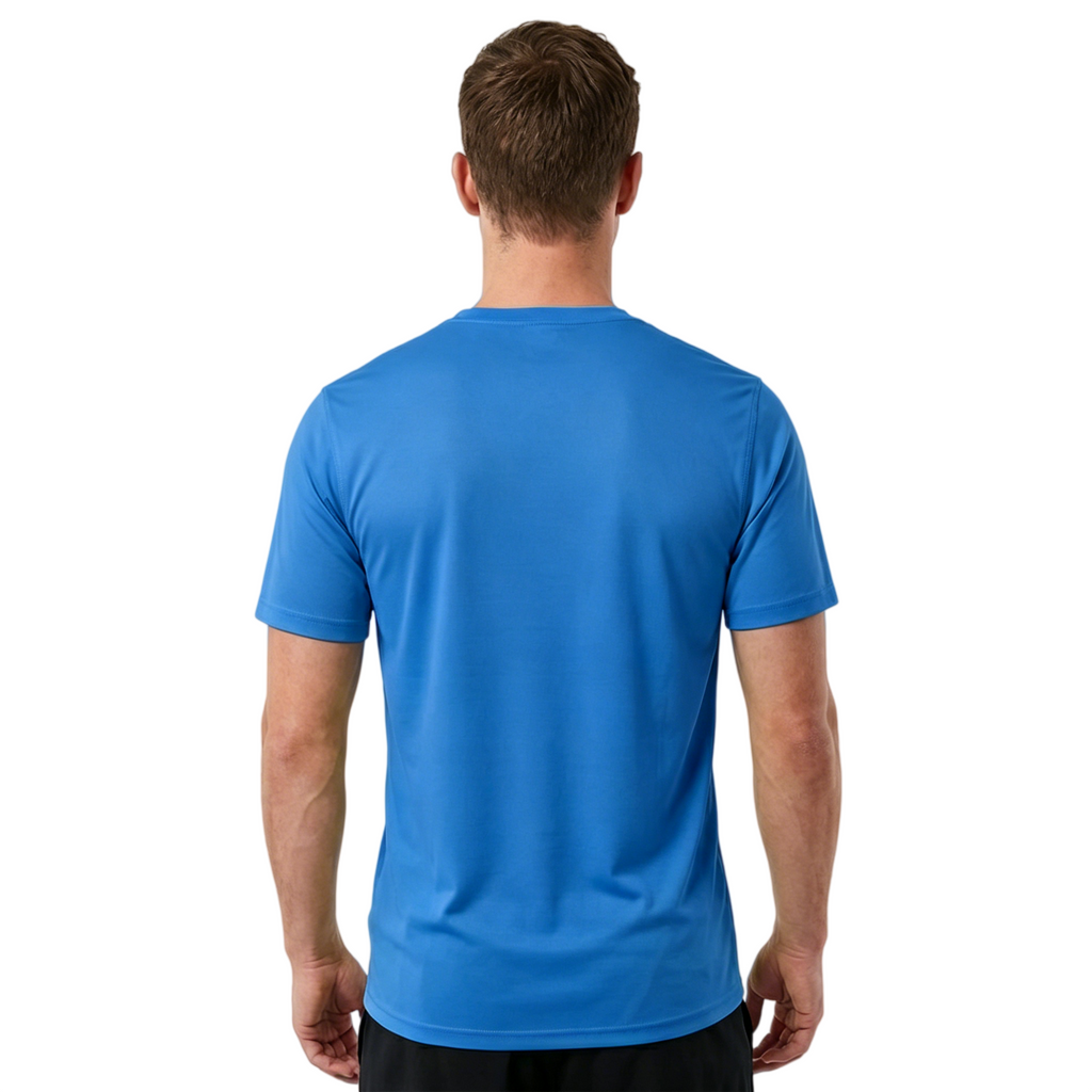 ZBORIBER Men's Quick-Dry Fit Gym Wicking Athletic Workout Short-Sleeve T-Shirts Sizes S-3XL,Royal
