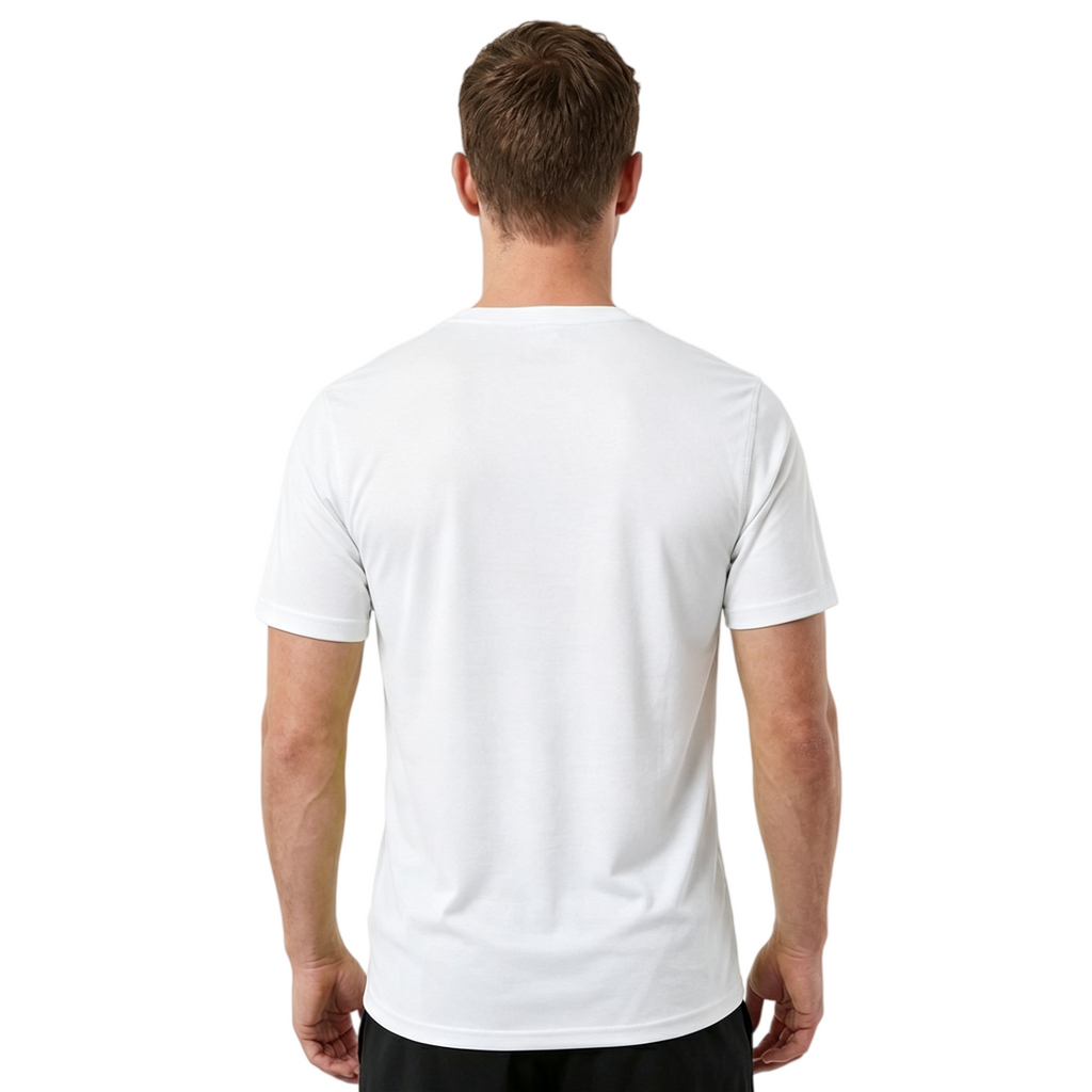 ZBORIBER Men's Quick-Dry Fit Gym Wicking Athletic Workout Short-Sleeve T-Shirts Sizes S-3XL,White