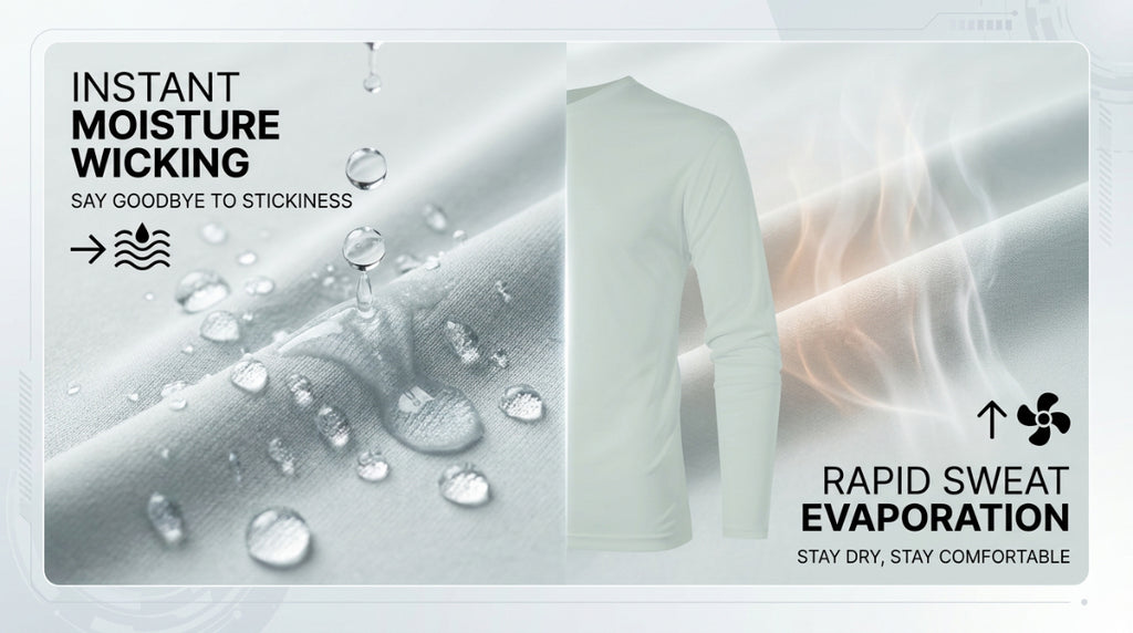 ZBORIBER Men's Quick Dry Long Sleeve Shirts UPF 50+ UV Sun Protection Moisture Wicking T-Shirt for Casual Workout
