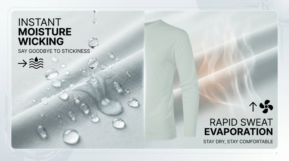 ZBORIBER Men's Quick Dry Long Sleeve Shirts UPF 50+ UV Sun Protection Moisture Wicking T-Shirt for Casual Workout
