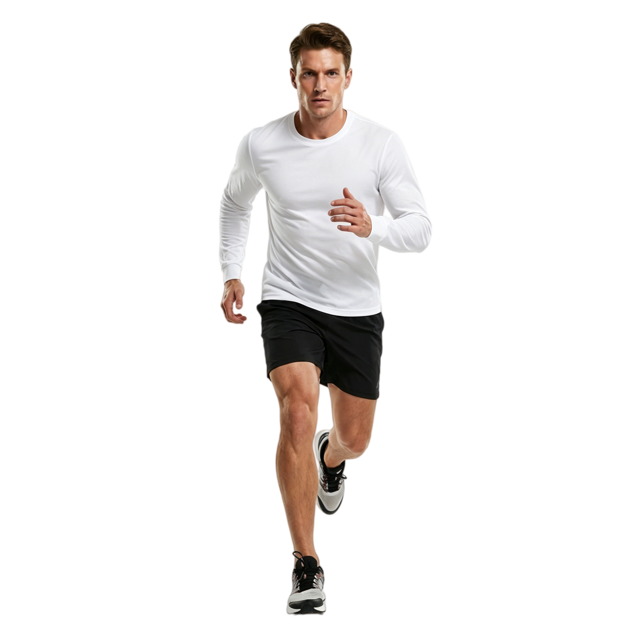 ZBORIBER Men's Quick Dry UPF 50+ UV Sun Protection Moisture Wicking Long Sleeve T-Shirt for Casual Workout,Sizes S-3XL,White