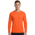 ZBORIBER Men's Quick Dry UPF 50+ UV Sun Protection Moisture Wicking Long Sleeve T-Shirt for Casual Workout,Sizes S-3XL,Highlighter Orange