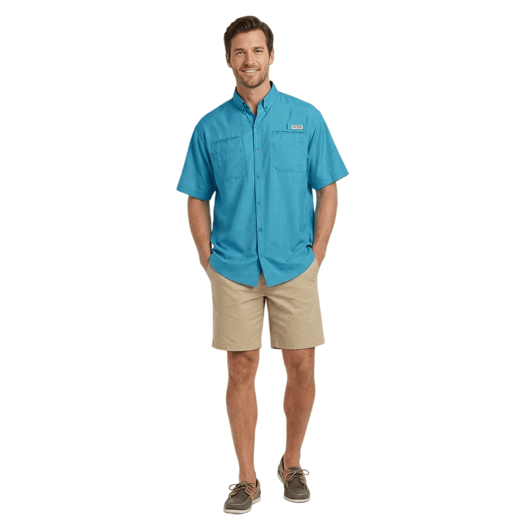 ZBORIBER Men's Fishing UPF 50+ Sun Protection Waterproof for Outdoor Travel Short Sleeve Shirts with Pockets,3-Pack,Size-XL