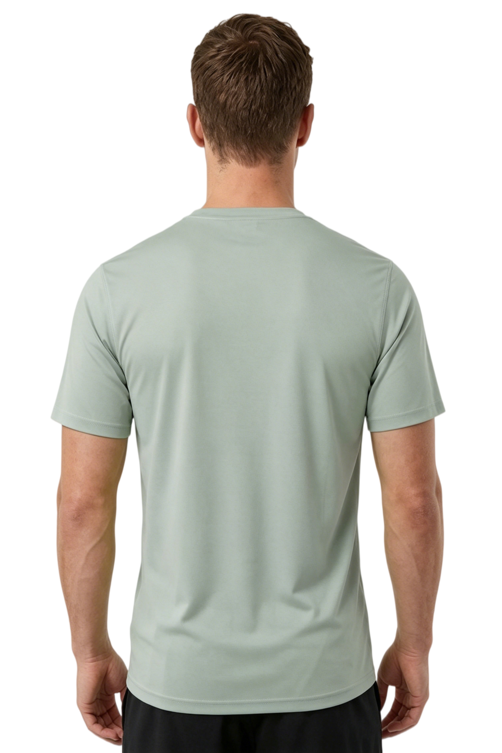 ZBORIBER Men's Quick-Dry Fit Gym Wicking Athletic Workout Short-Sleeve T-Shirts Sizes S-3XL,Silver