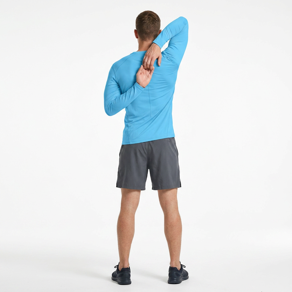 ZBORIBER Men's Quick Dry UPF 50+ UV Sun Protection Moisture Wicking Long Sleeve T-Shirt for Casual Workout,Sizes S-3XL,Shockwave Blue