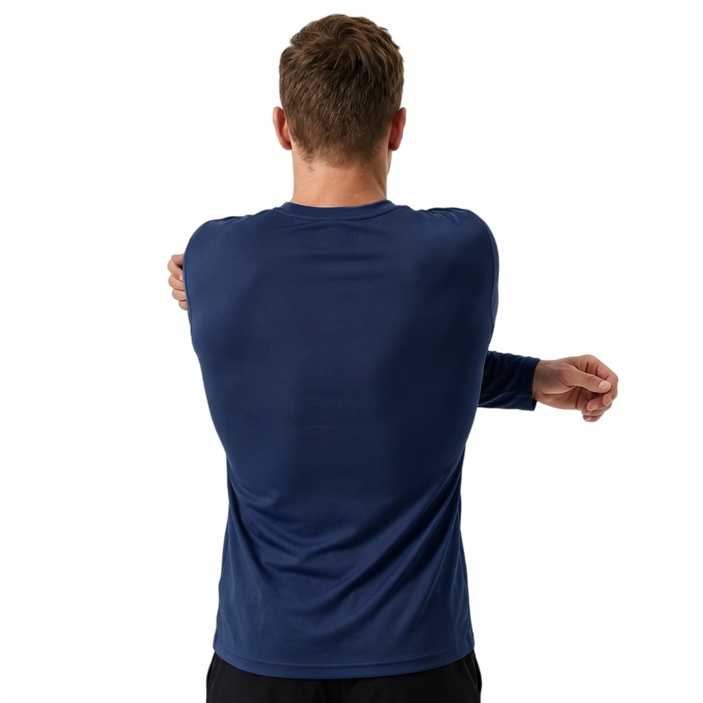 ZBORIBER Men's Quick Dry UPF 50+ UV Sun Protection Moisture Wicking Long Sleeve T-Shirt for Casual Workout,Sizes S-3XL,Navy