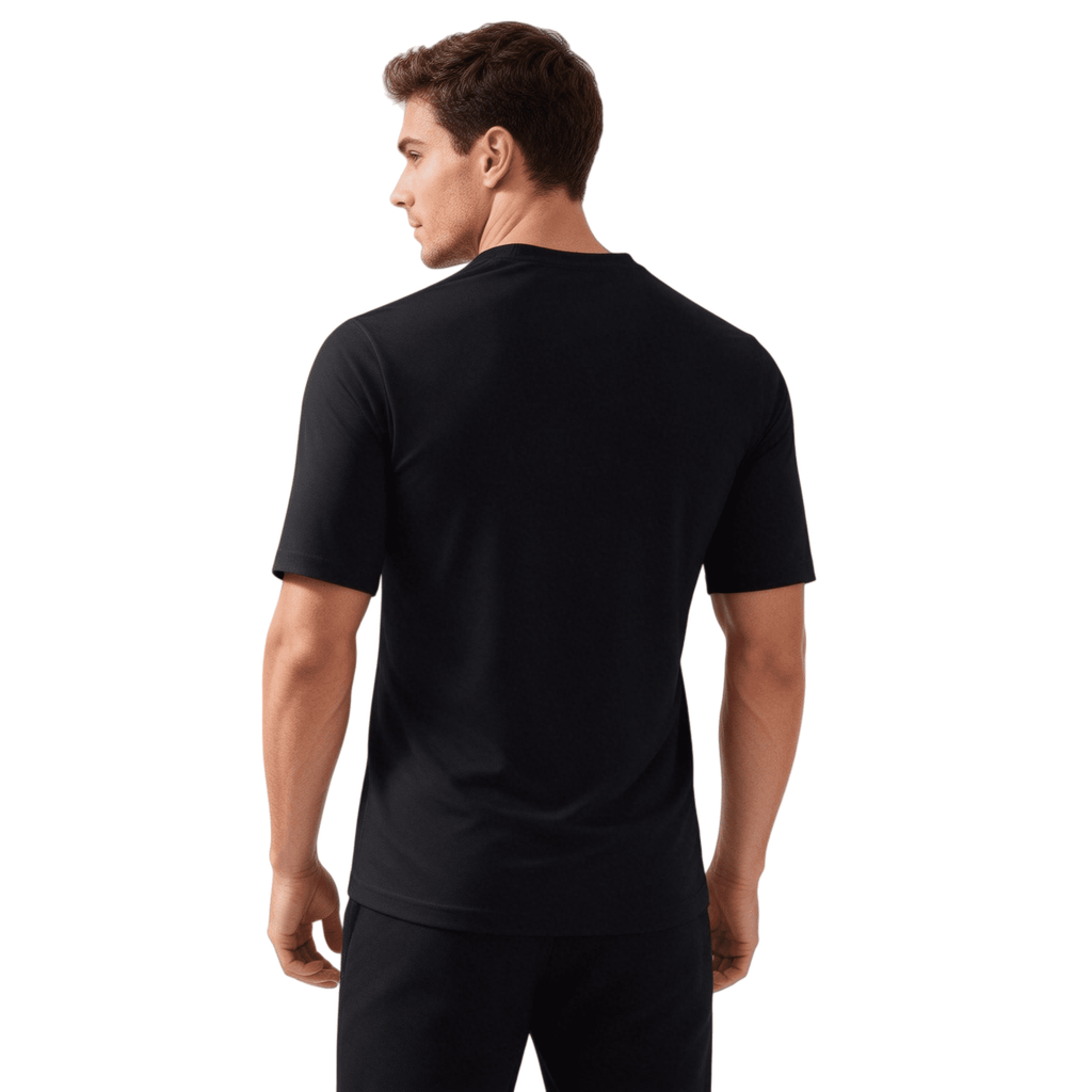 ZBORIBER Men's Quick-Dry Fit Gym Wicking Athletic Workout Short-Sleeve T-Shirts Sizes S-3XL,Black