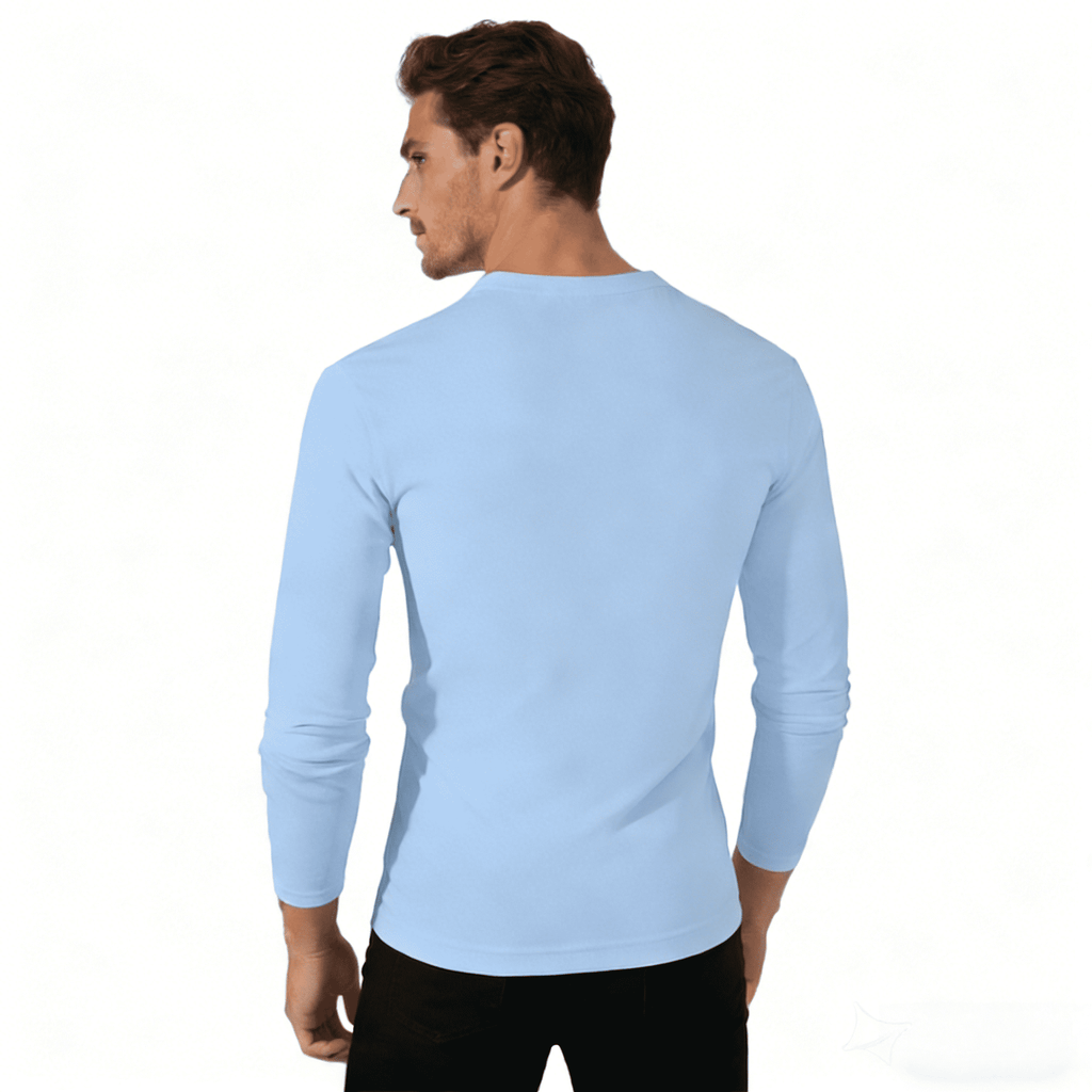 ZBORIBER Men's Quick Dry Long Sleeve Shirts UPF 50+ UV Sun Protection Moisture Wicking T-Shirt for Casual Workout,Carolina Blue
