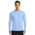 ZBORIBER Men's Quick Dry UPF 50+ UV Sun Protection Moisture Wicking Long Sleeve T-Shirt for Casual Workout,Sizes S-3XL,Carolina Blue
