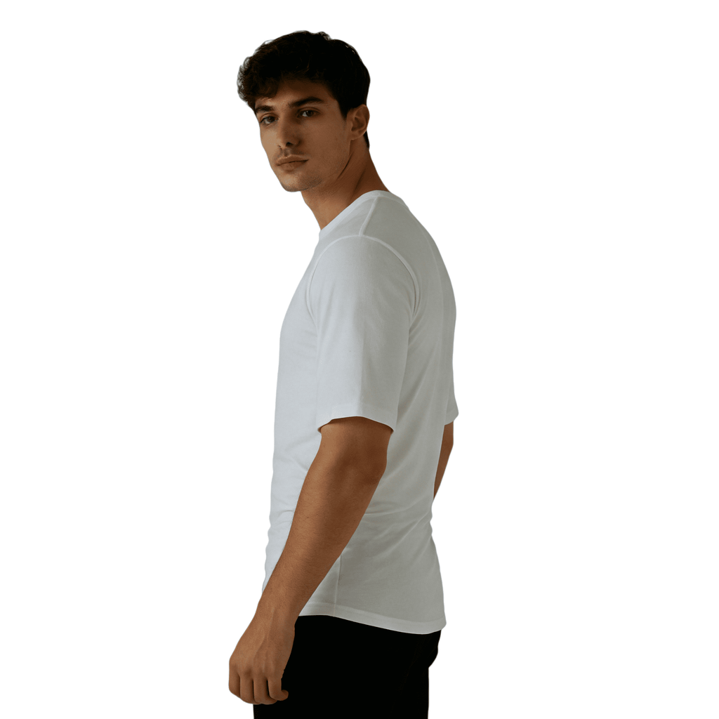 ZBORIBER Men's Quick-Dry Fit Gym Wicking Athletic Workout Short-Sleeve T-Shirts Sizes S-3XL,White