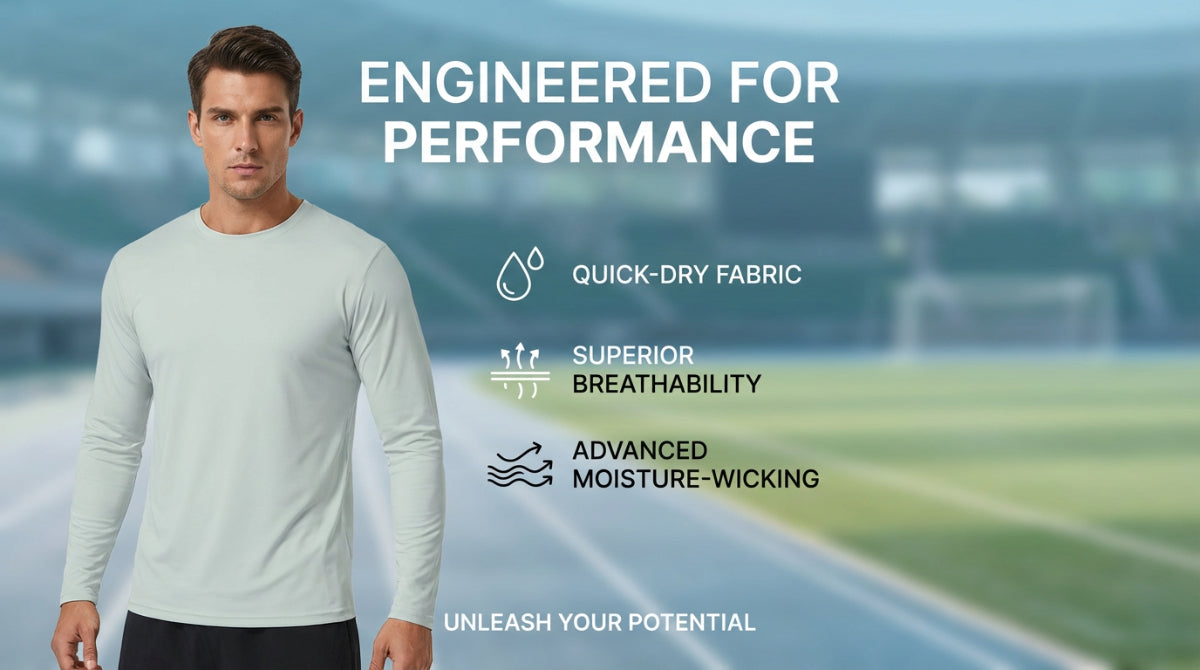 ZBORIBER Men's Quick Dry UPF 50+ UV Sun Protection Moisture Wicking Long Sleeve T-Shirt for Casual Workout,Sizes S-3XL,Highlighter Glow