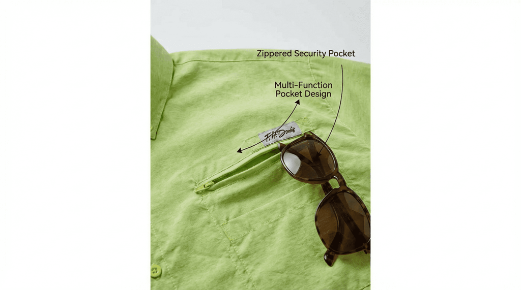 ZBORIBER Men's Fishing UPF 50+ Sun Protection Waterproof for Outdoor Travel Short Sleeve Shirts with Pockets,3-Pack,Size-XL