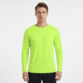 ZBORIBER Men's Hooded T-shirt, Moisture-Wicking,Quick-Drying,Highlighter Glow,Sizes S-3XL