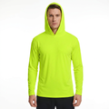 ZBORIBER Men's Quick Dry UPF 50+ UV Sun Protection Moisture Wicking Long Sleeve T-Shirt for Casual Workout,Sizes S-3XL,Highlighter Glow