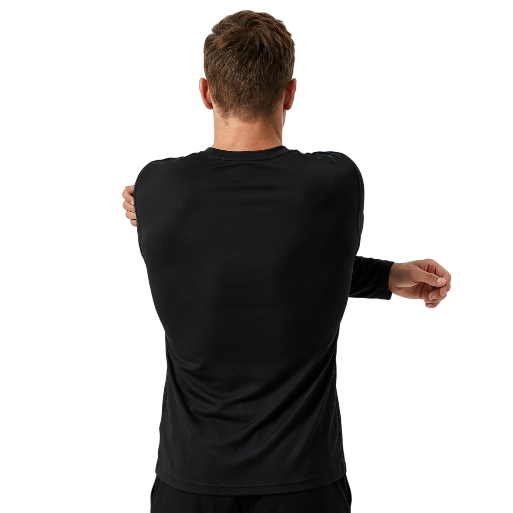 ZBORIBER Men's Quick Dry UPF 50+ UV Sun Protection Moisture Wicking Long Sleeve T-Shirt for Casual Workout,Sizes S-3XL,Black