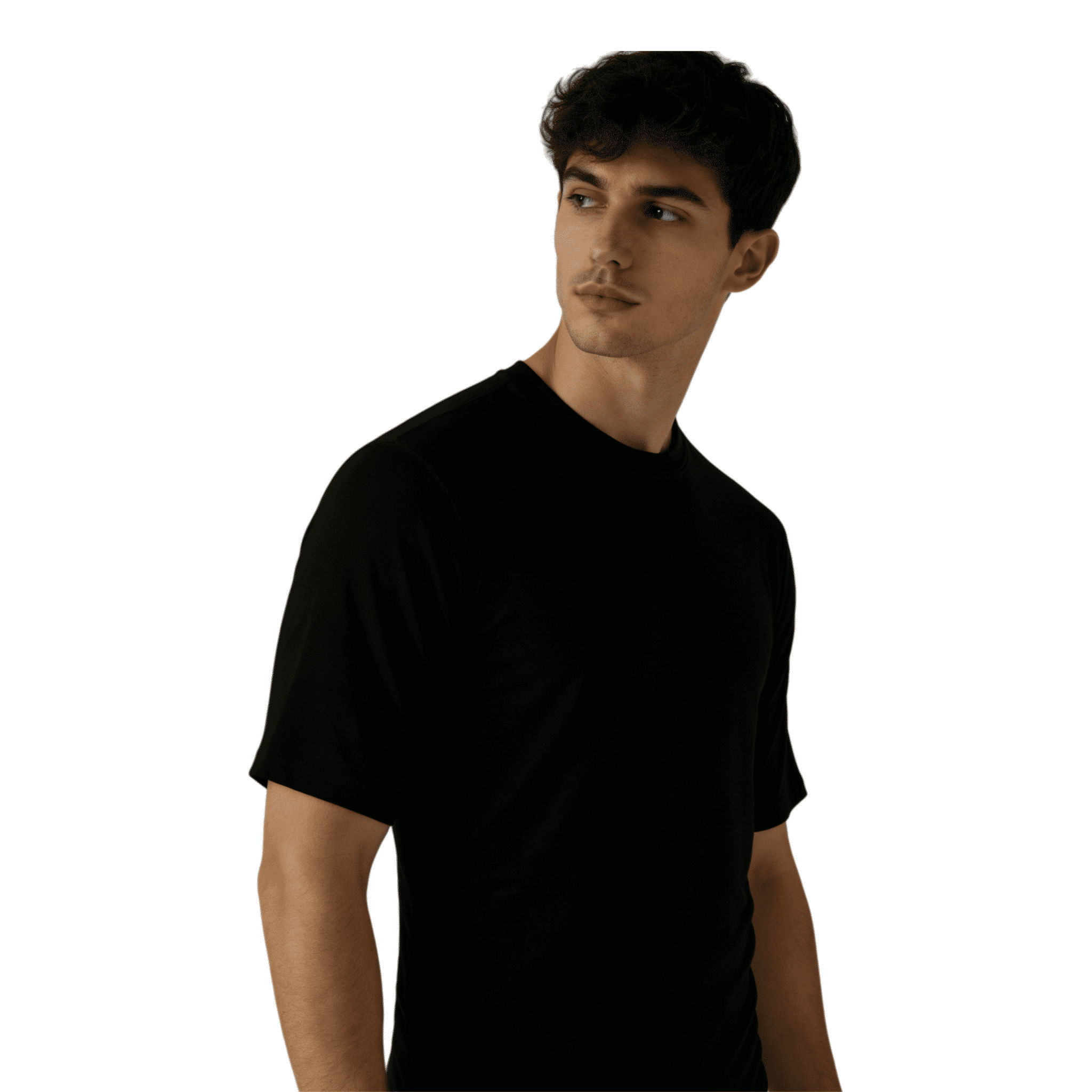 ZBORIBER Men's Quick-Dry Fit Gym Wicking Athletic Workout Short-Sleeve T-Shirts Sizes S-3XL,Black