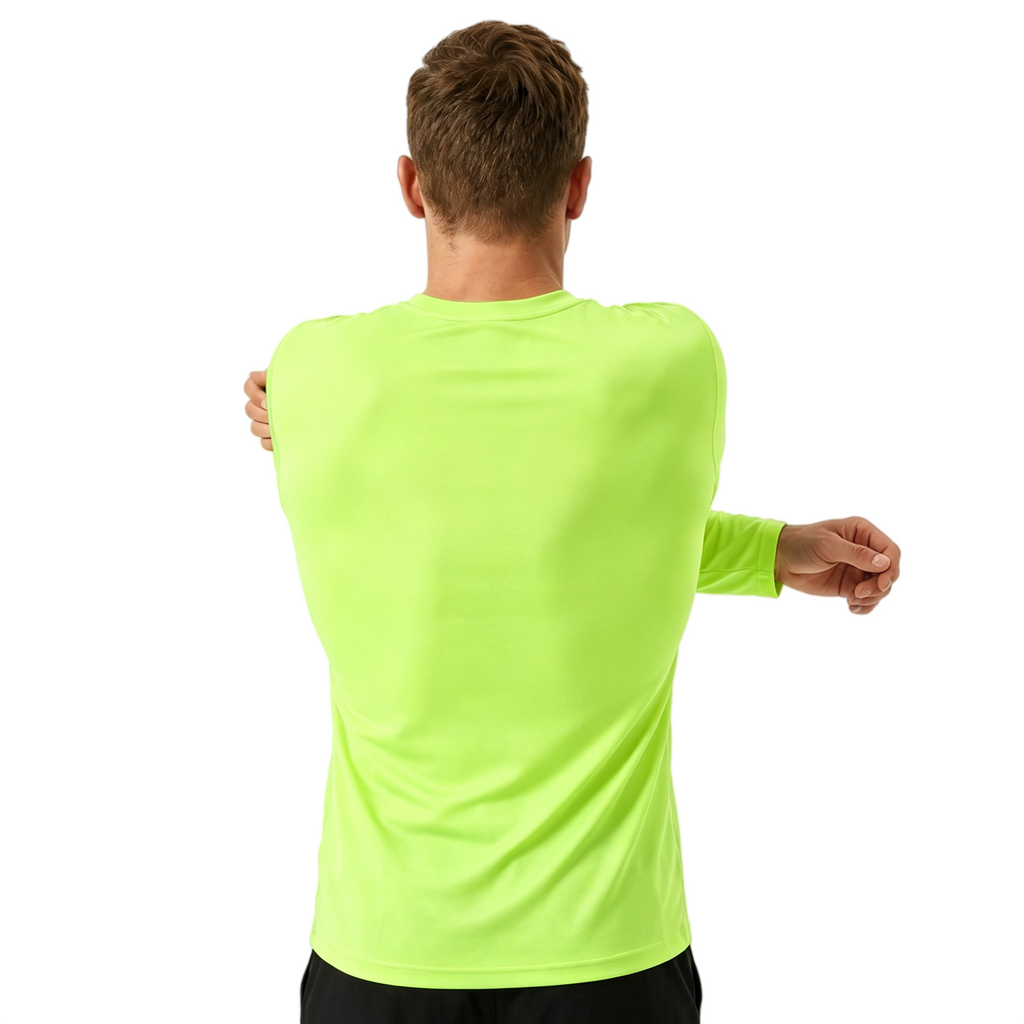 ZBORIBER Men's Hooded T-shirt, Moisture-Wicking,Quick-Drying,Highlighter Glow,Sizes S-3XL