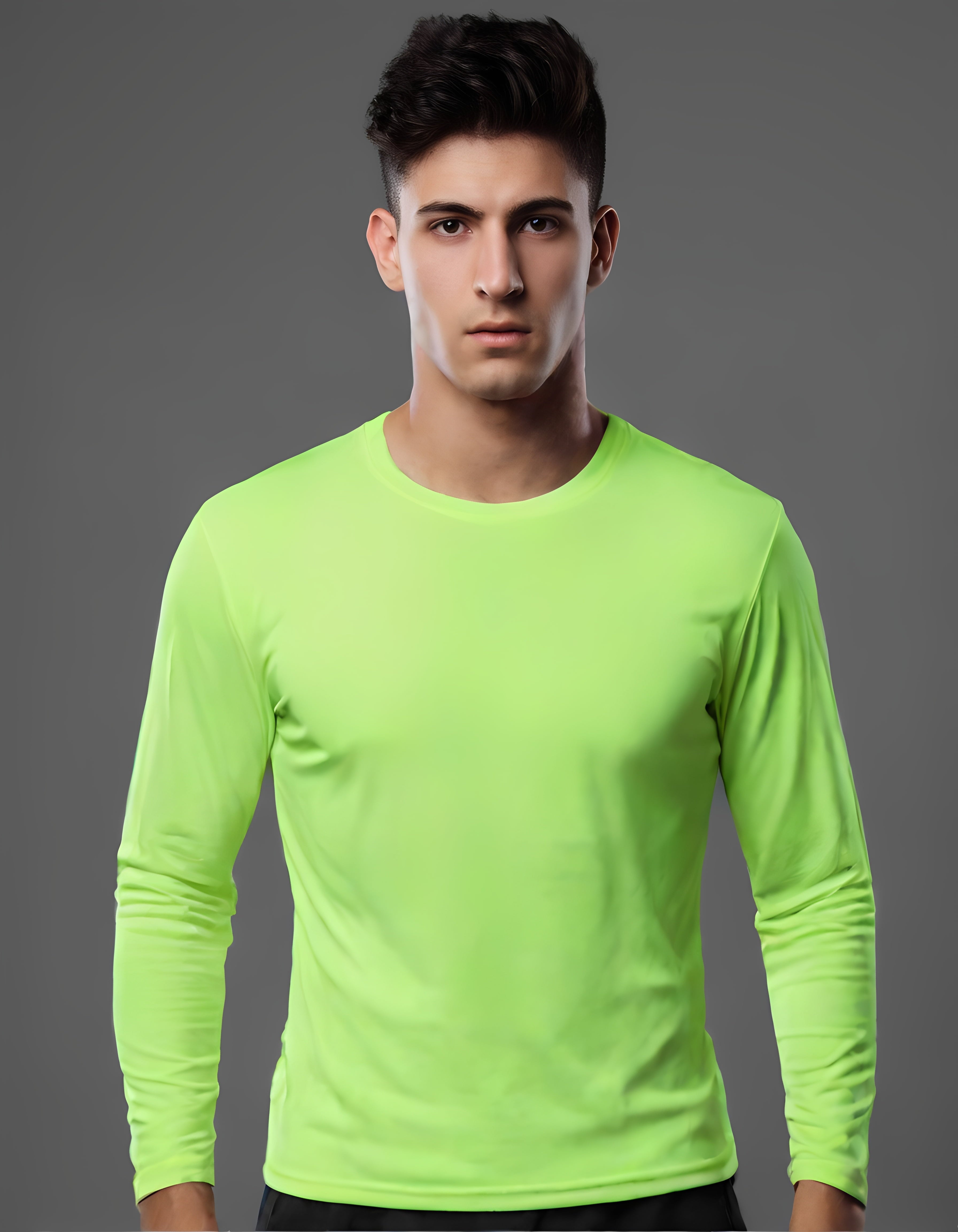 ZBORIBER Men's Quick-Dry Active Long Sleeve Shirts - Moisture Wicking, 5-Pack, Sizes S-3XL