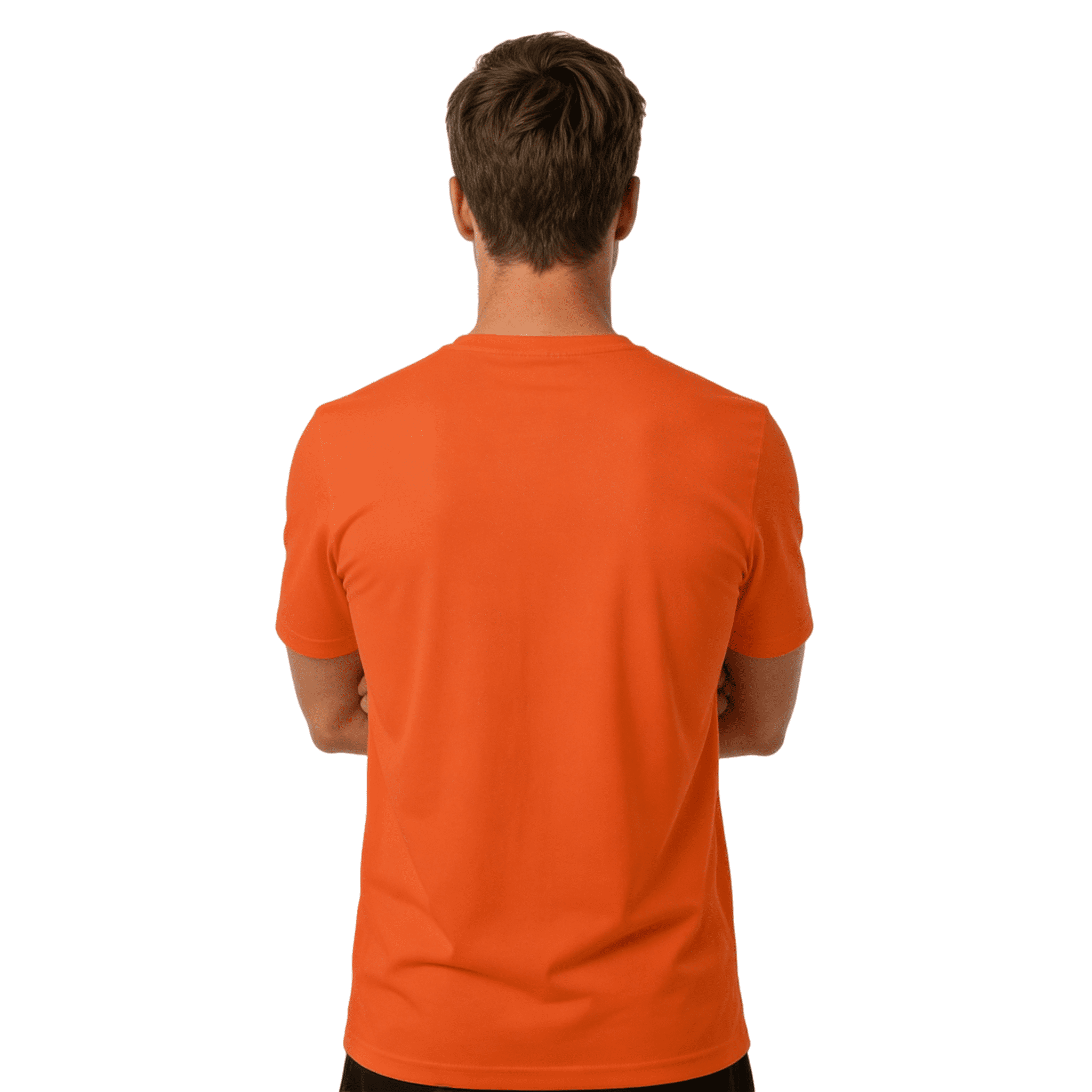 ZBORIBER Men's Quick-Dry Fit Gym Wicking Athletic Workout Short-Sleeve T-Shirts Sizes S-3XL,Neon Orange