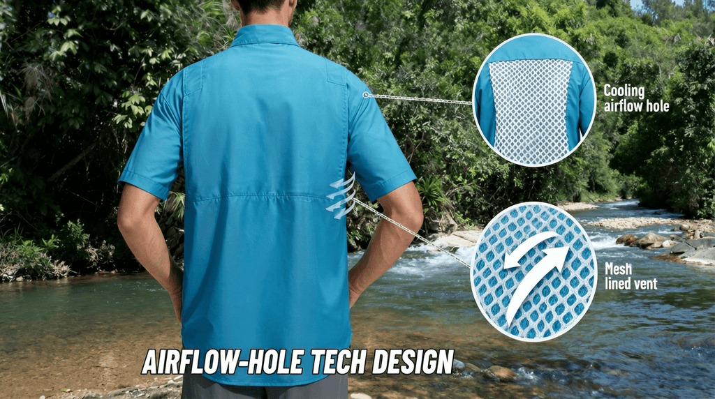 ZBORIBER Men's Fishing UPF 50+ Sun Protection Waterproof for Outdoor Travel Short Sleeve Shirts with Pockets,3-Pack,Size-XL