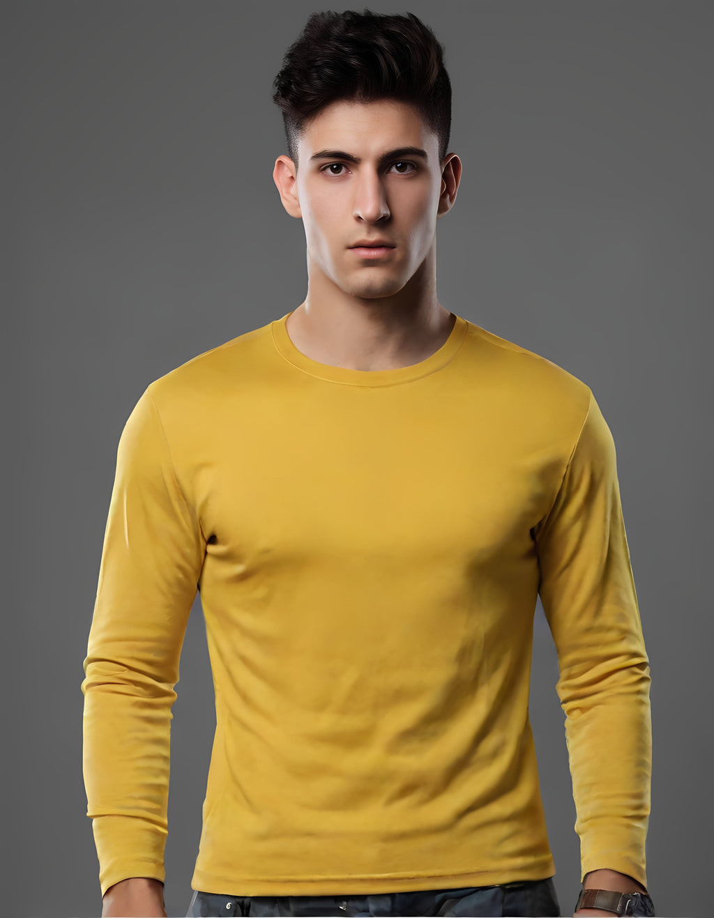 ZBORIBER Men's Quick Dry Long Sleeve Shirts UPF 50+ UV Sun Protection Moisture Wicking T-Shirt for Casual Workout,Heather Yellow
