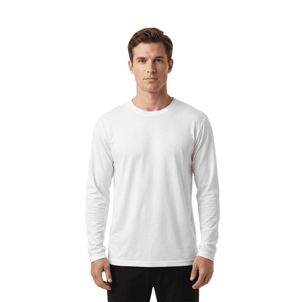 ZBORIBER Men's Quick Dry UPF 50+ UV Sun Protection Moisture Wicking Long Sleeve T-Shirt for Casual Workout,Sizes S-3XL,White