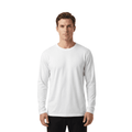 ZBORIBER Men's Quick Dry UPF 50+ UV Sun Protection Moisture Wicking Long Sleeve T-Shirt for Casual Workout,Sizes S-3XL,White