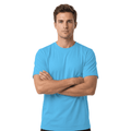 ZBORIBER Men's Quick-Dry Fit Gym Wicking Athletic Workout Short-Sleeve T-Shirts Sizes S-3XL,Shockwave Blue