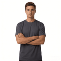 ZBORIBER Men's Quick-Dry Fit Gym Wicking Athletic Workout Short-Sleeve T-Shirts Sizes S-3XL,Titanium