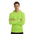 ZBORIBER Men's Hooded T-shirt, Moisture-wicking,Quick-drying,Highlighter Green,Sizes S-3XL