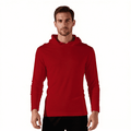 ZBORIBER Men's Quick Dry Breathable Hooded Sweatshirt,Red, Sizes S-3XL