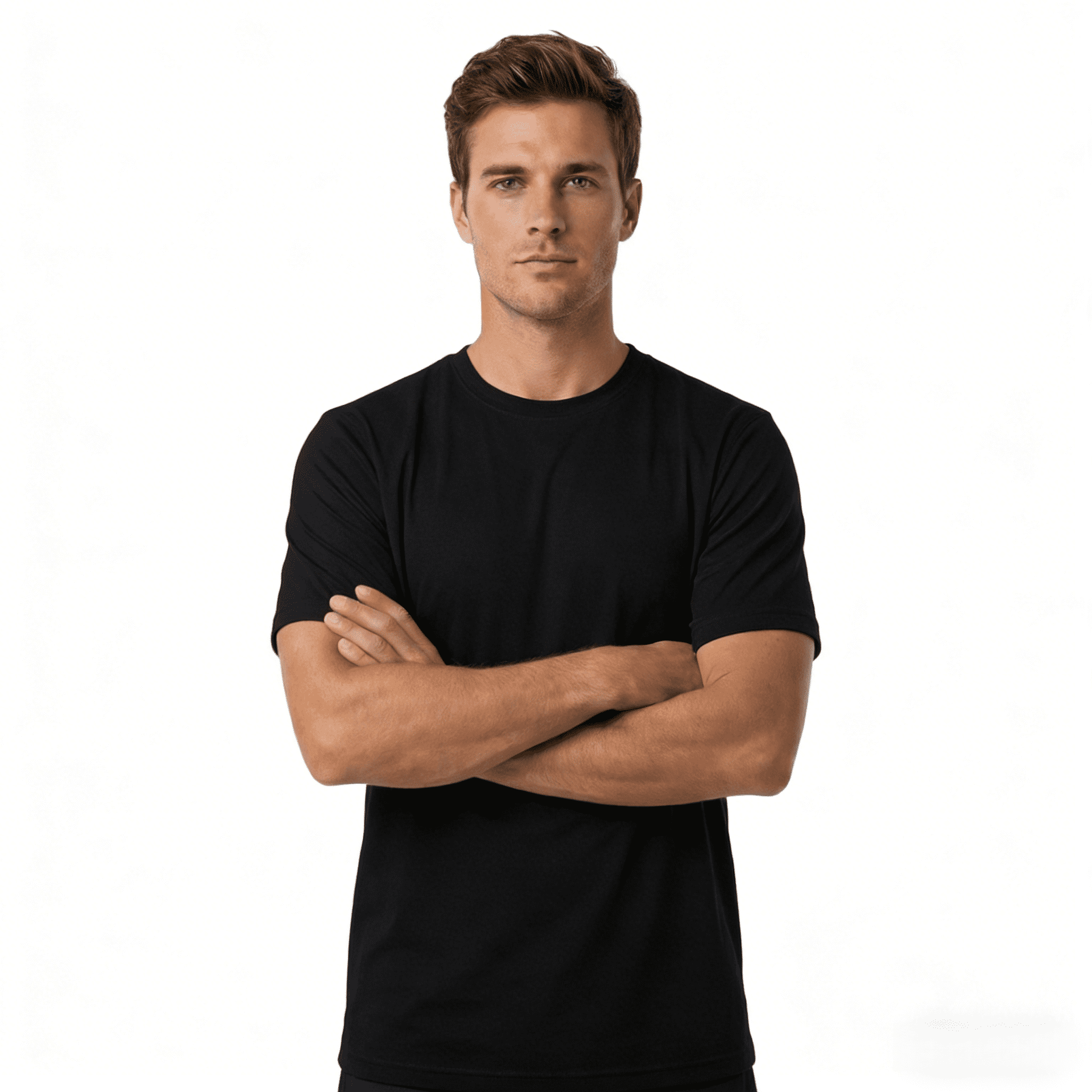 ZBORIBER Men's Quick-Dry Fit Gym Wicking Athletic Workout Short-Sleeve T-Shirts Sizes S-3XL,Black