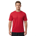 ZBORIBER Men's Quick-Dry Fit Gym Wicking Athletic Workout Short-Sleeve T-Shirts Sizes S-3XL,Red