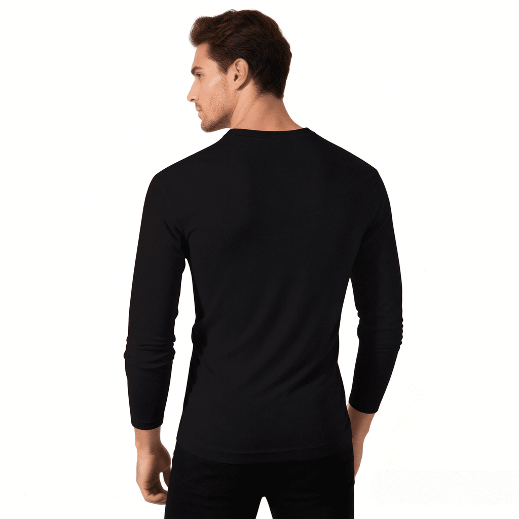 ZBORIBER Men's Athletic Quick Dry Shirt, Active T-Shirt, Crew Neck Long Sleeve Tee,Black