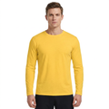 ZBORIBER Men's Quick Dry UPF 50+ UV Sun Protection Moisture Wicking Long Sleeve T-Shirt for Casual Workout,Sizes S-3XL,Heather Yellow