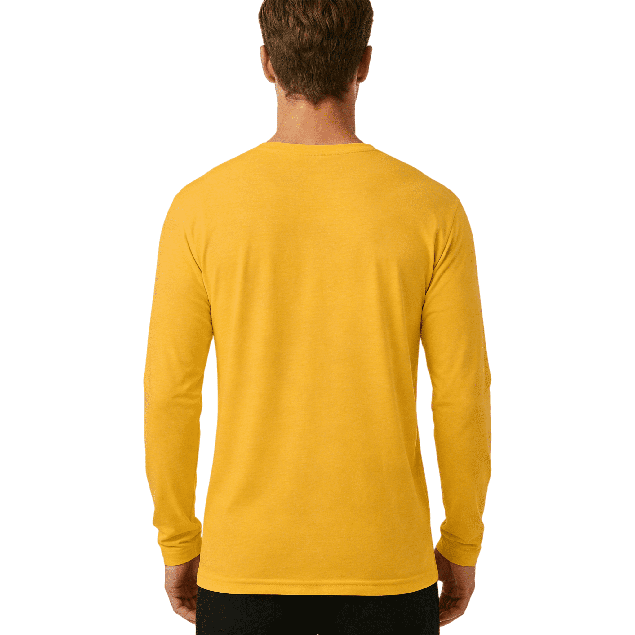 ZBORIBER Men's Quick Dry UPF 50+ UV Sun Protection Moisture Wicking Long Sleeve T-Shirt for Casual Workout,Sizes S-3XL,Heather Yellow