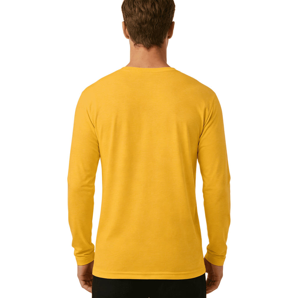 ZBORIBER Men's Quick Dry UPF 50+ UV Sun Protection Moisture Wicking Long Sleeve T-Shirt for Casual Workout,Sizes S-3XL,Heather Yellow
