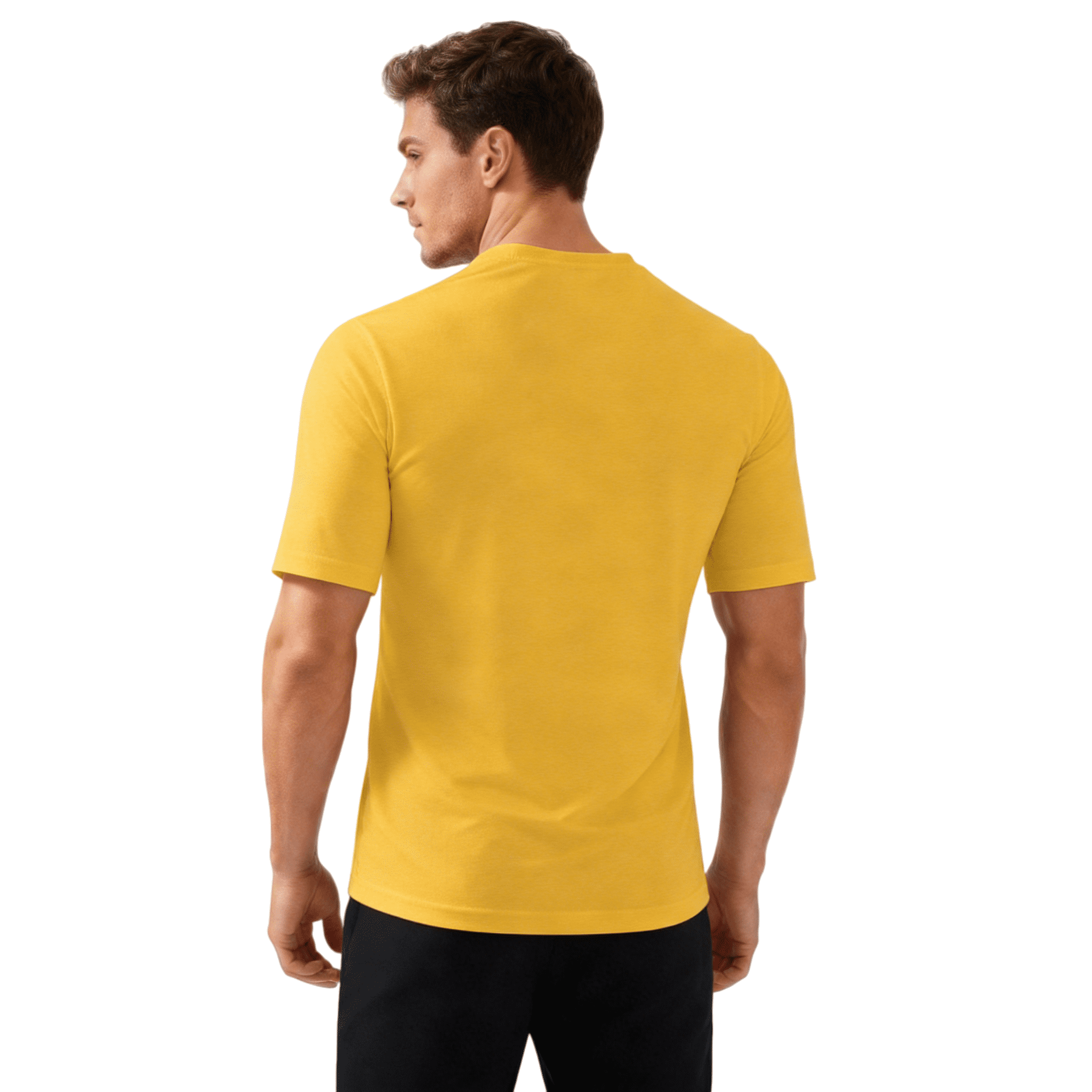 ZBORIBER Men's Quick-Dry Fit Gym Wicking Athletic Workout Short-Sleeve T-Shirts,Sizes S-3XL,Heather Yellow